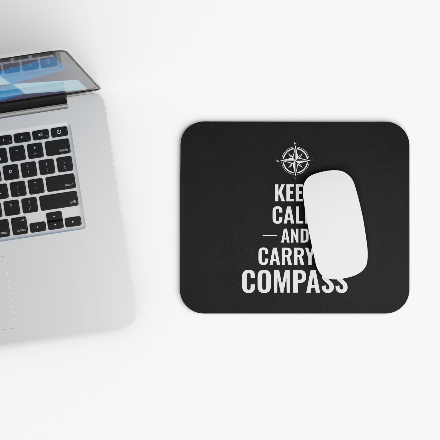 Compass Navigation Mouse Pad - Outdoor Explorer Non-Slip Rubber Base for Adventurers