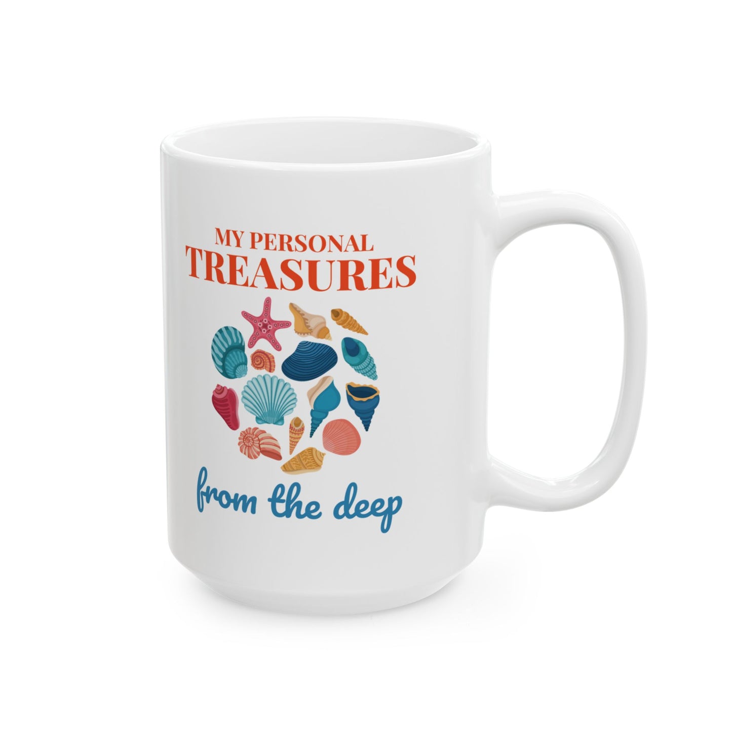 Seashells Collector Mug, Ocean Treasures, Beachcomber