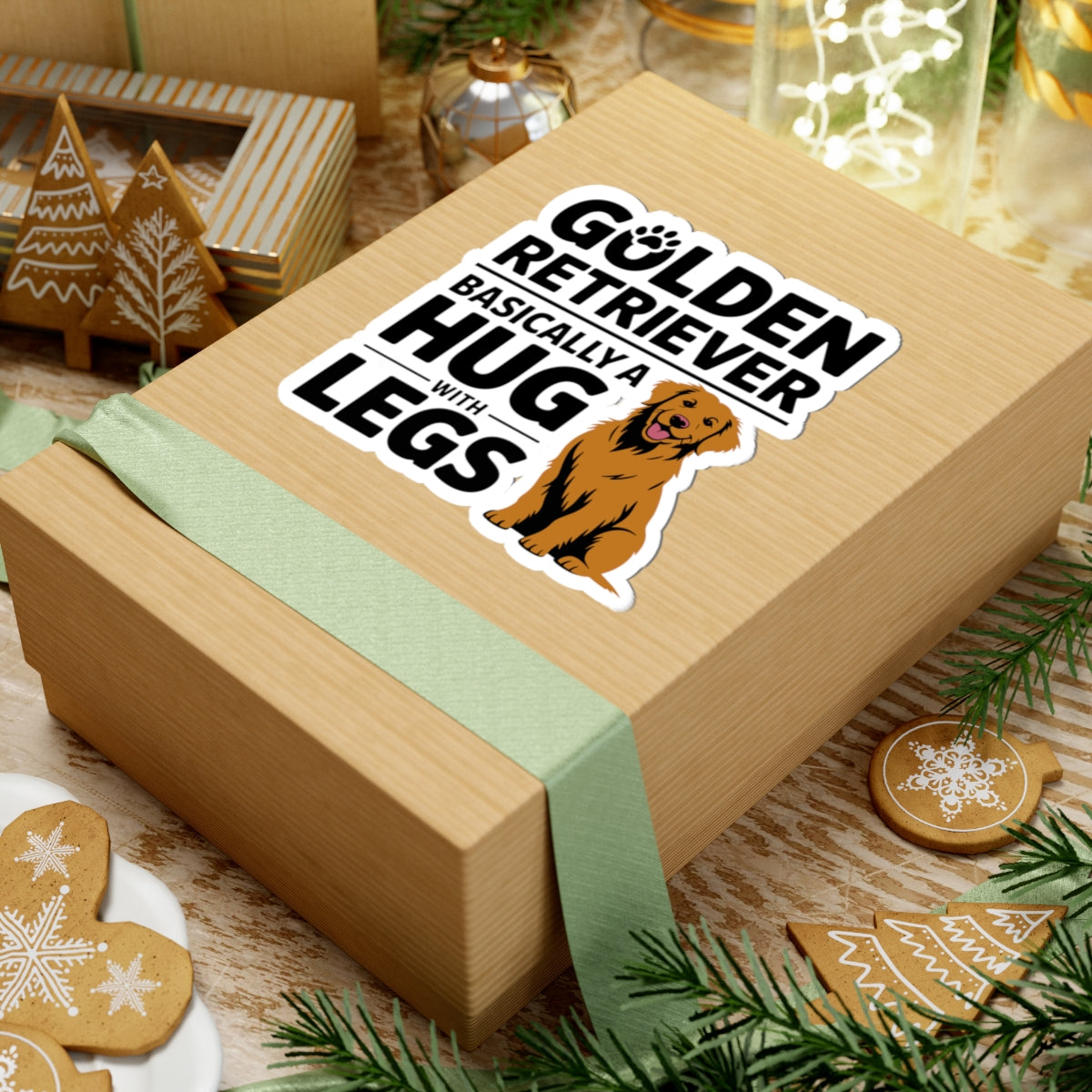 Adorable Golden Retriever Sticker - Cute Dog Lover Vinyl Decal for Pet Owners & Animal Enthusiasts