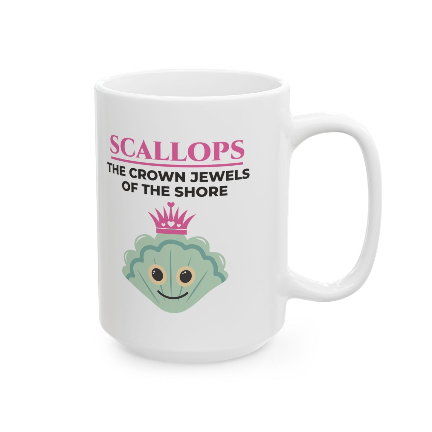 Scallops Mug, Crown Jewels of the Shore, Ocean Lover