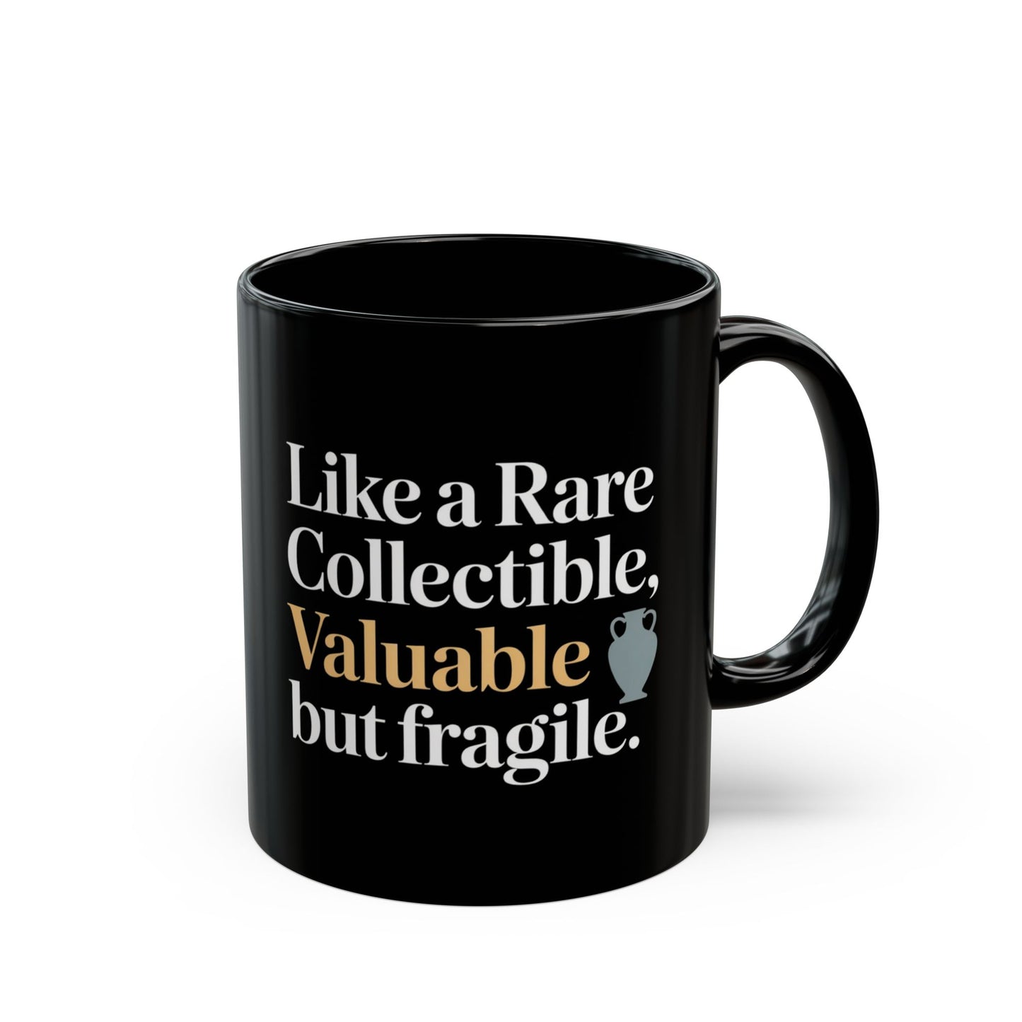 Vintage-Inspired Birthday Mug - 'Valuable But Fragile' Funny Gift for 50-Year-Olds, 11oz