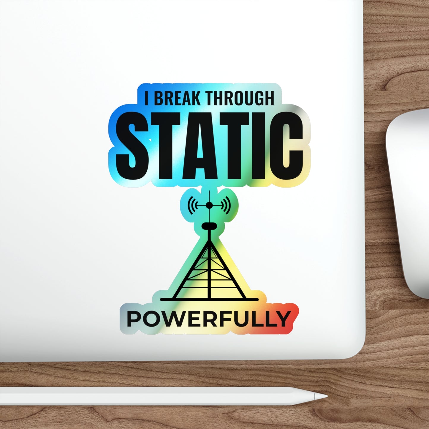 Amateur Ham Radio Operator Stickers Holographic Vinyl Decal - Clear Signals & Strong Transmissions