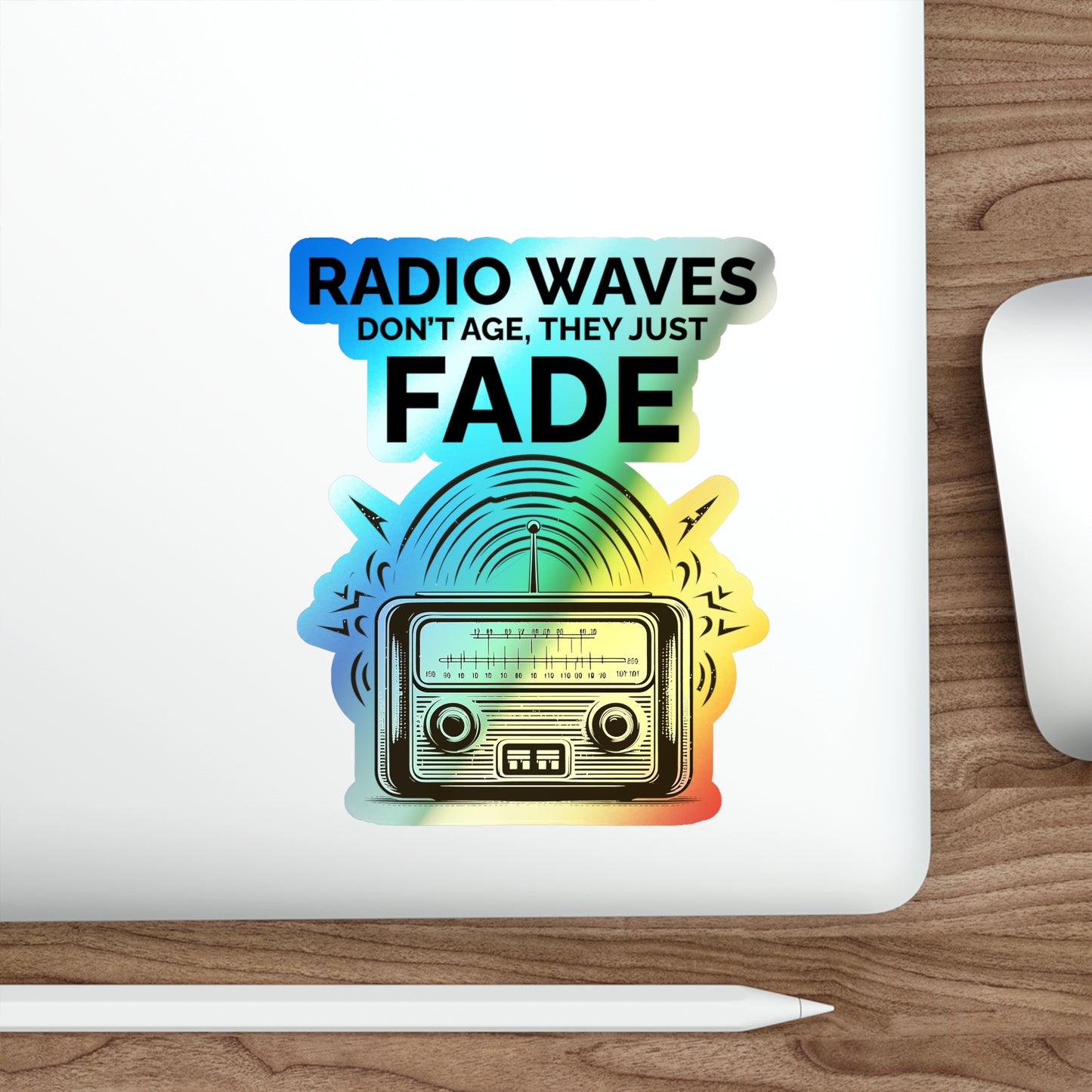 Amateur Ham Radio Operator Stickers Holographic Vinyl Decal - Timeless Signals & Propagation Enthusiasts