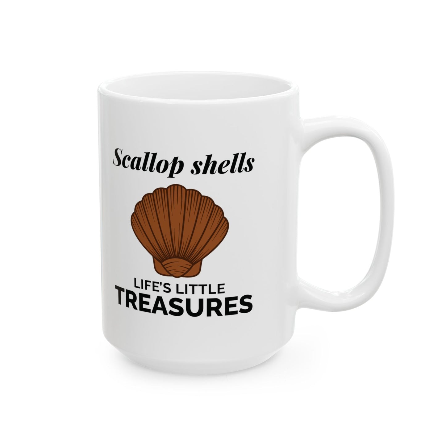 Scallop Shell Mug, Ocean Treasures, Beach Lover Gift