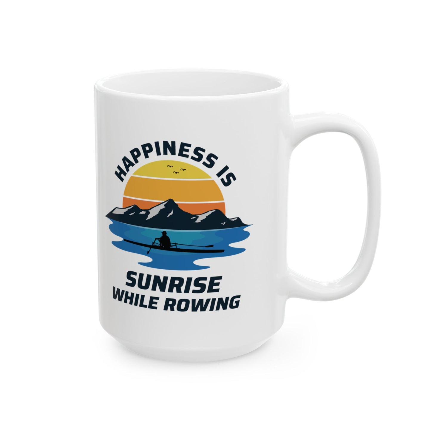Rowing Mug Morning Rower Sunrise Water Sport Lake Adventure