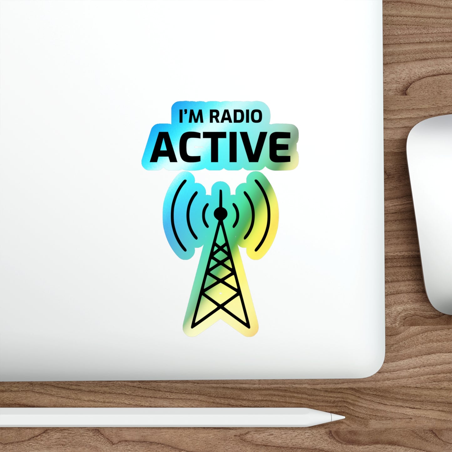 Amateur Ham Radio Operator Stickers Holographic Vinyl Decal - Morse Code & Shortwave for Radio Enthusiasts