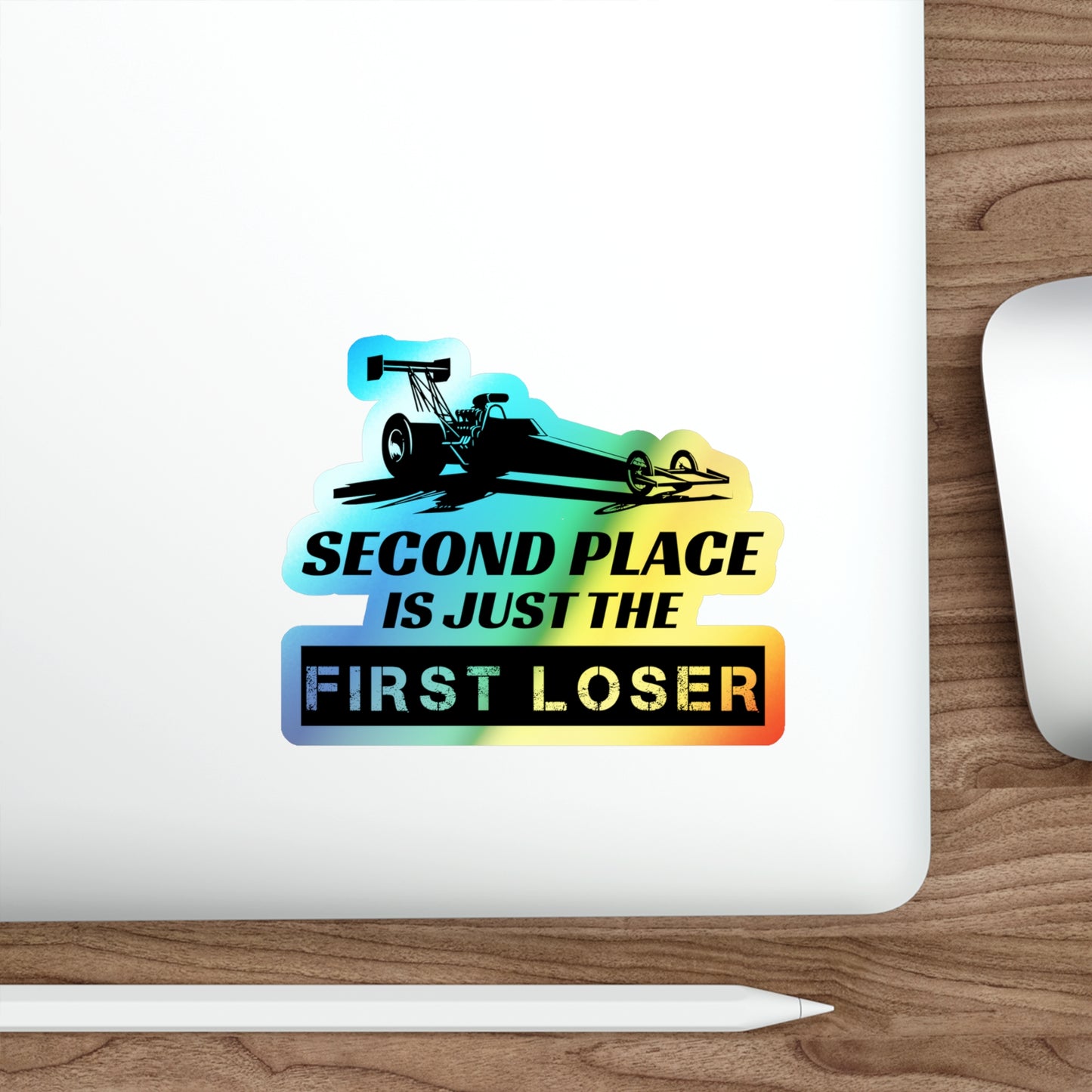 Dragster Drag Racing Holographic Stickers Vinyl – Quarter Mile Car Decal for Motorsports Fans