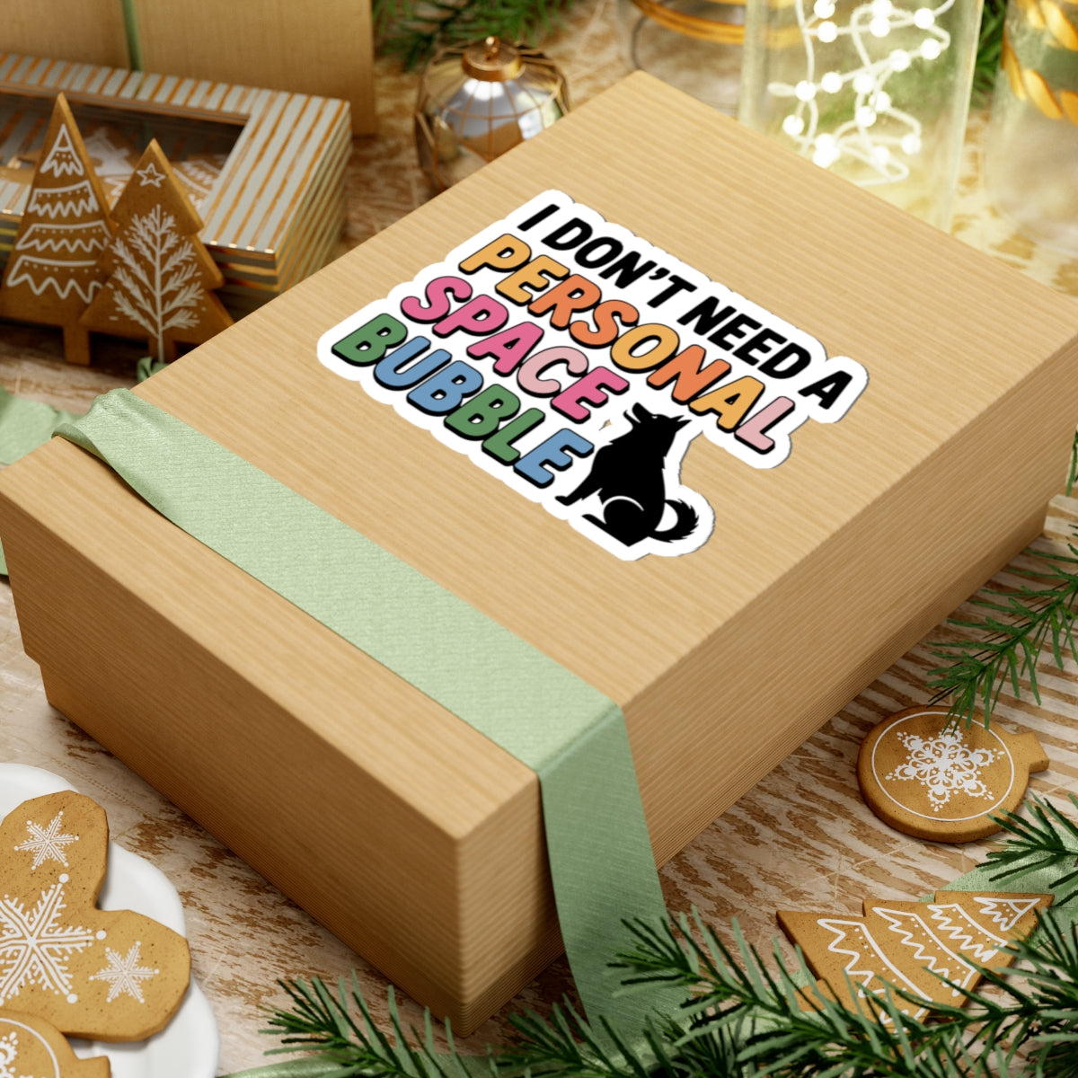 Personal Space Invader Husky Sticker - Clingy Pup Vinyl Decal for Siberian Dog Lovers