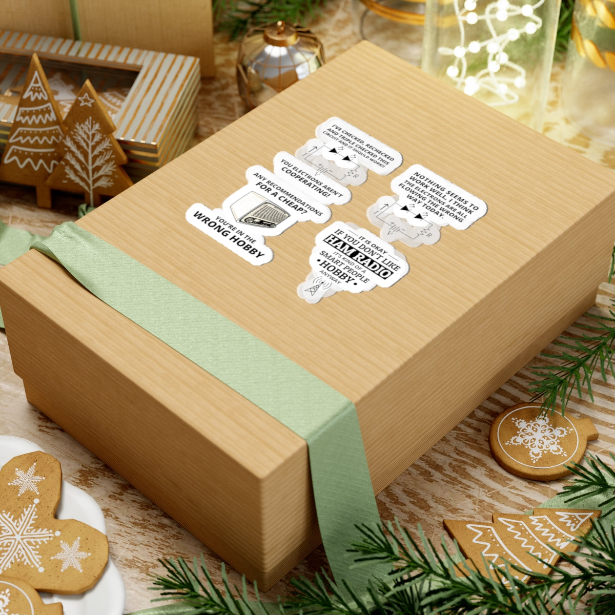 Ham Radio Sticker Pack – 4 PCS Funny Smart Hobby Circuit Decals for Amateur Operators Electronics Hobbyists