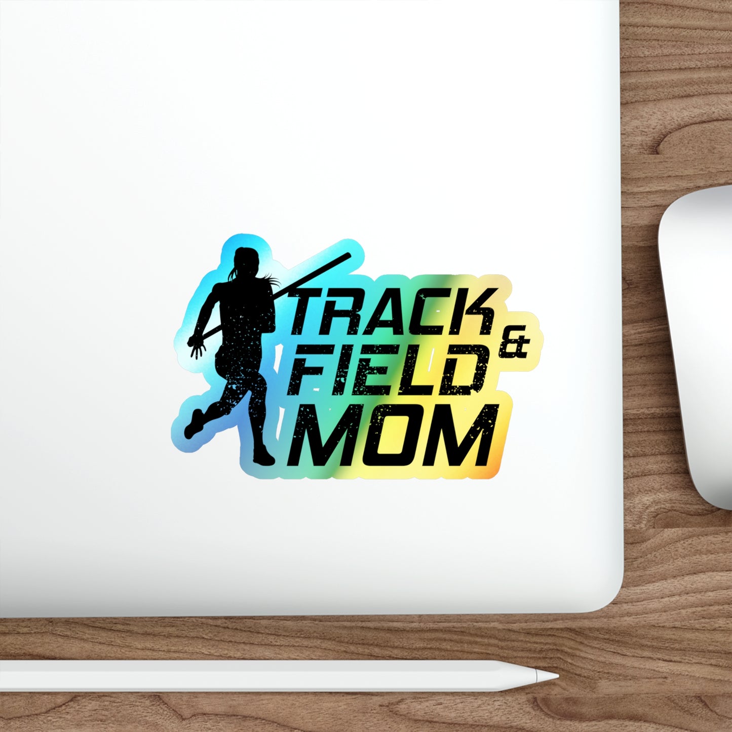 Pole Vault Mom Sticker Holographic Vinyl - Proud Track & Field Mama Motivational Sports Decal