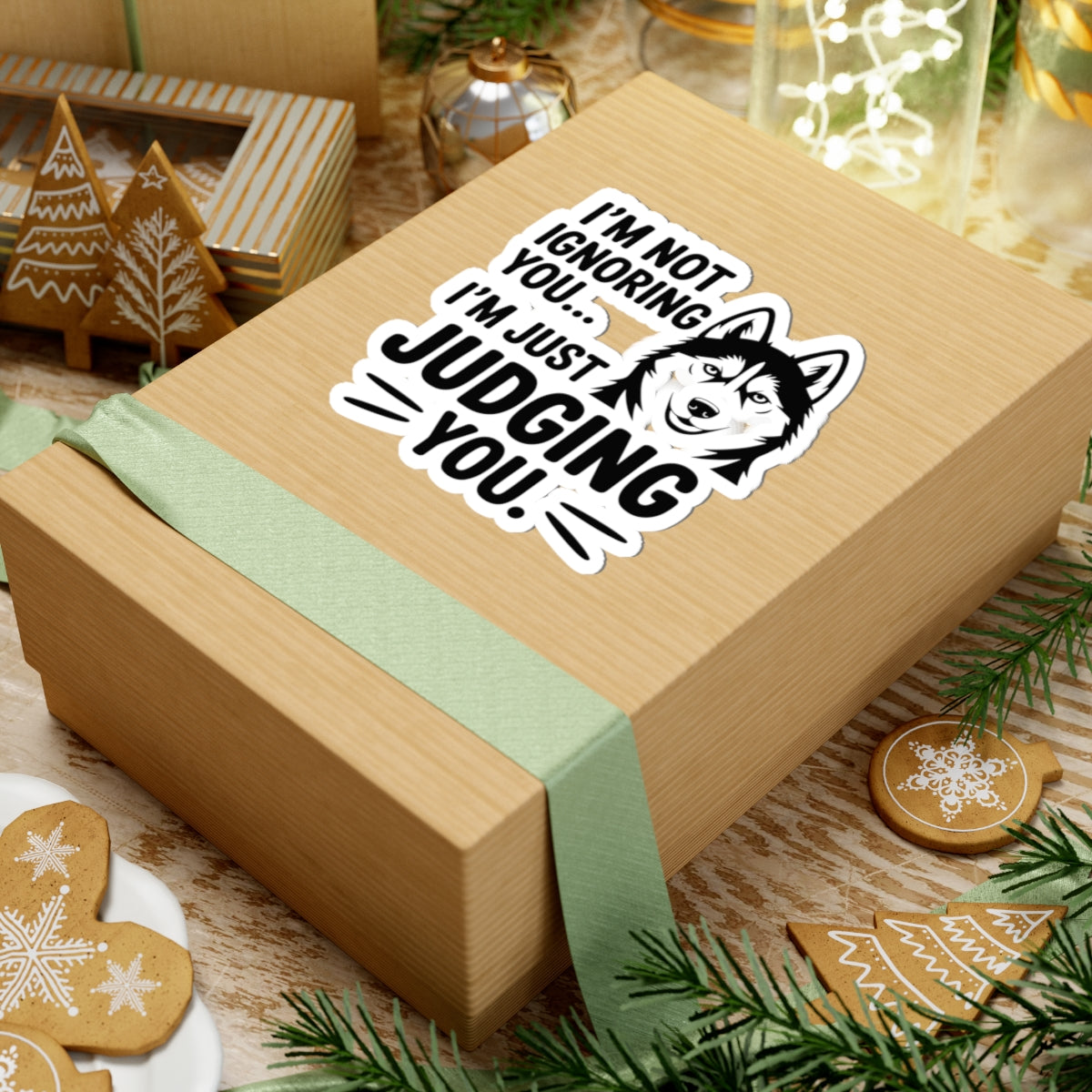 Funny Husky Dog Sticker - Sarcastic Vinyl Decal for Dog Lovers, Pet Owners