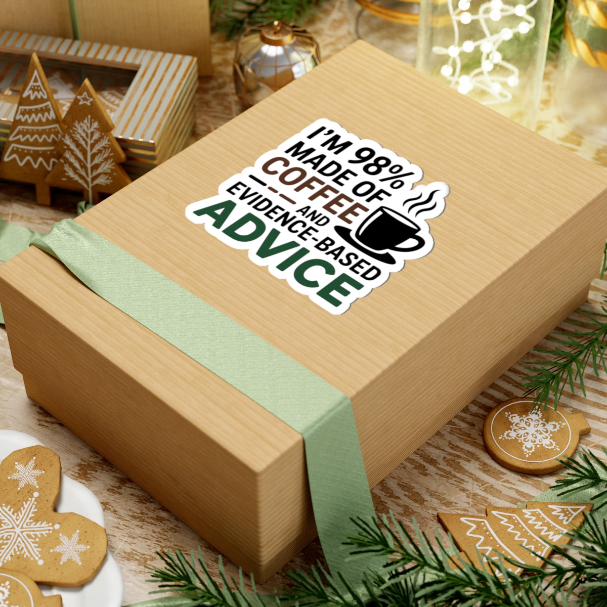 Caffeinated Dietitian Sticker - Evidence-Based Advice Vinyl Decal for Registered Dietitians