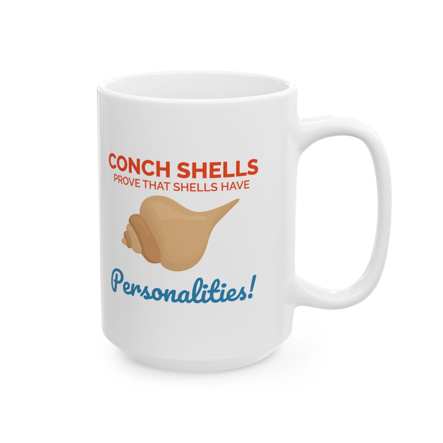 Conch Shell Mug for Shell Collectors and Marine Biologists