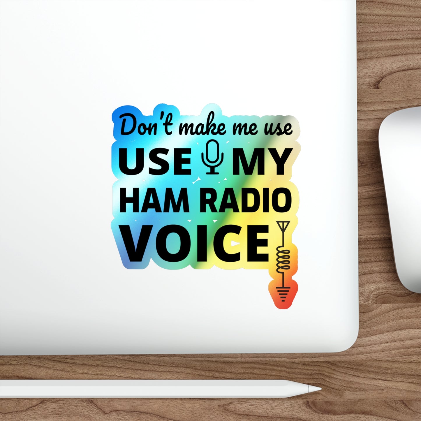 Amateur Ham Radio Operator Stickers Holographic Vinyl Decal - Call Signs & QSOs for Radio Veterans