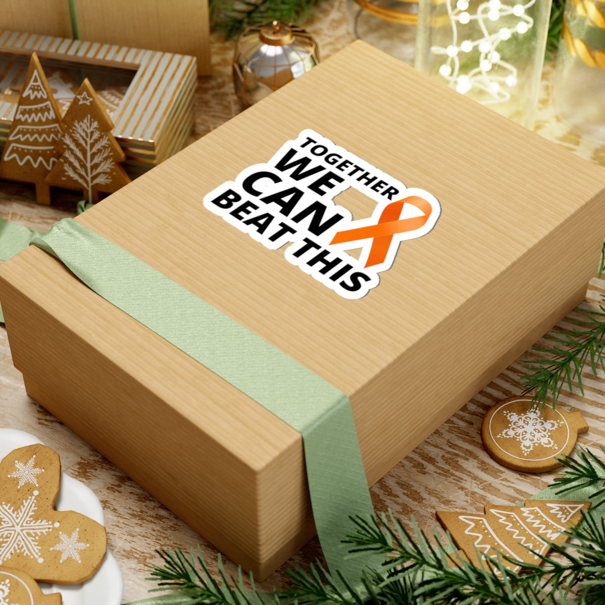Leukemia Awareness Ribbon Sticker - Together We Can Vinyl Decal for Survivors, Patients, and Families
