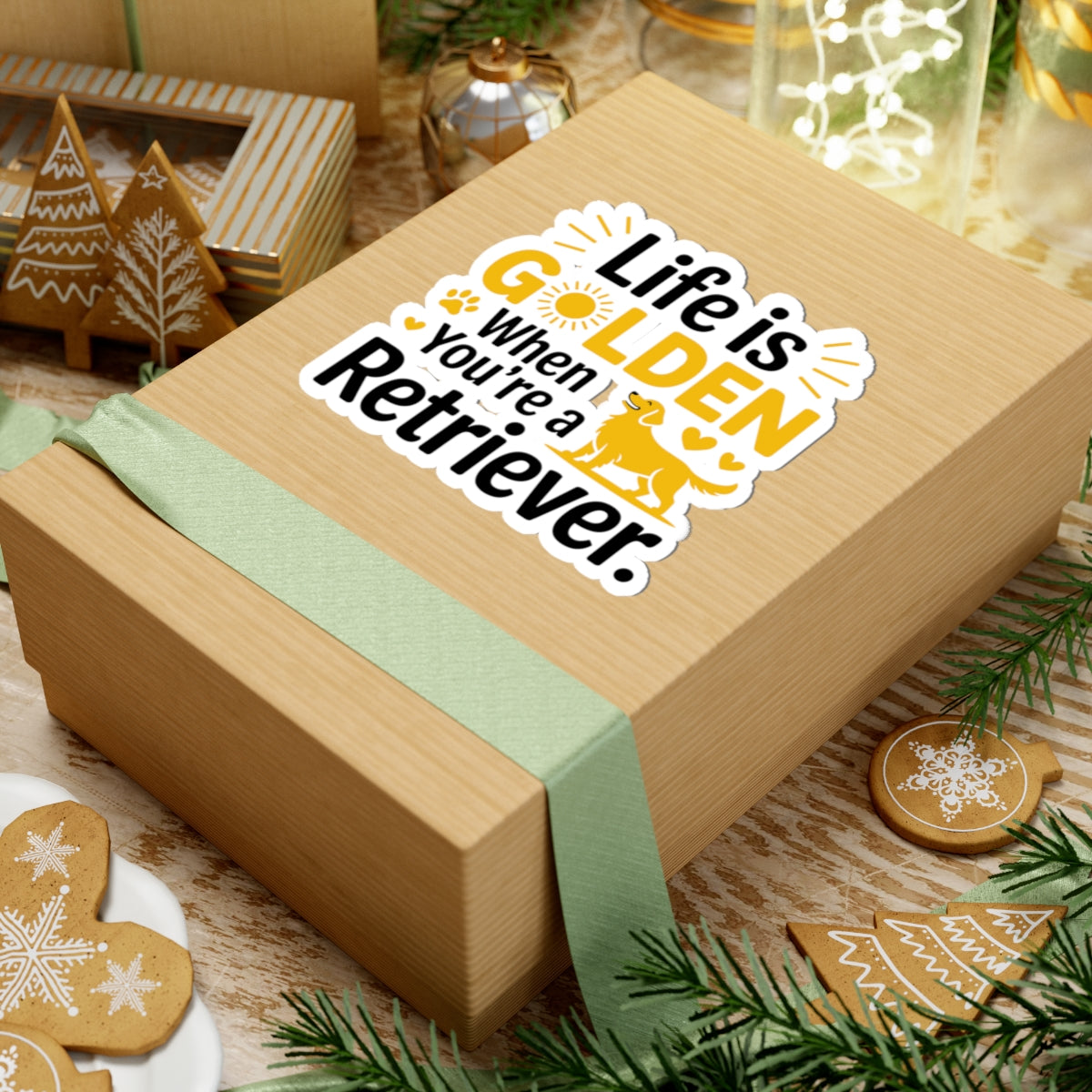 Golden Retriever Quote Sticker - Inspirational Dog Lover Vinyl Decal for Pet Owners