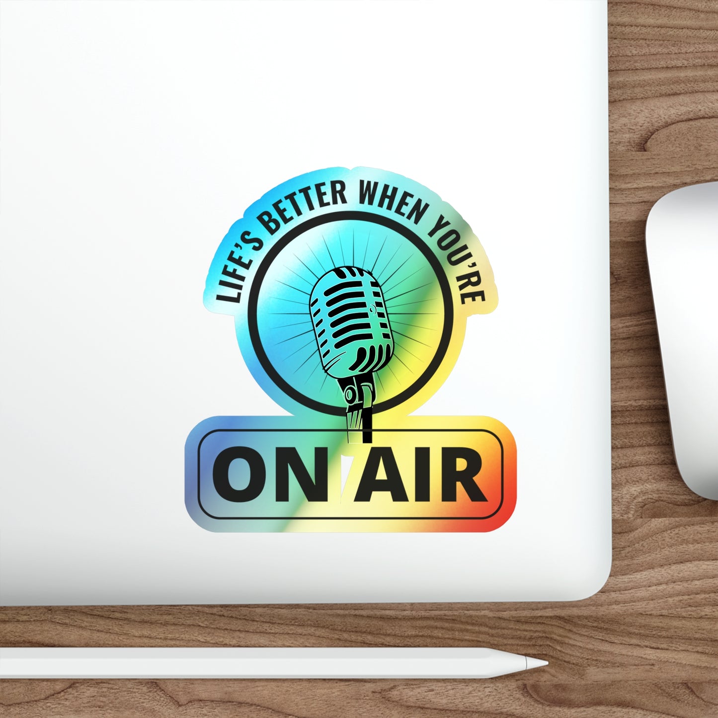 Amateur Ham Radio Operator Stickers Holographic Vinyl Decal - On-Air Lifestyle & Radio Enthusiasts