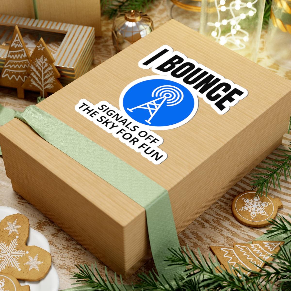 Ham Radio Bounce Sticker - Sky Signal Vinyl Decal for Amateur Radio Operators & Enthusiasts