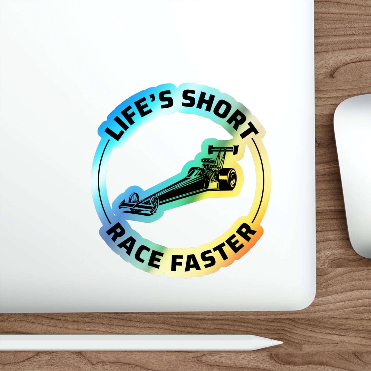 Dragster Drag Racing Holografische Aufkleber Vinyl – Lustiger Rennwagen-Aufkleber für Track Day-Fans