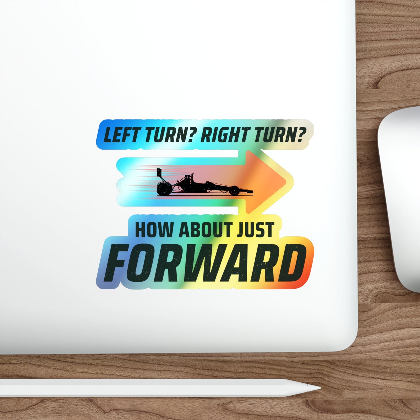 Dragster Drag Racing Holographic Stickers Vinyl – Straight Line Speed Decal for Track Dominators