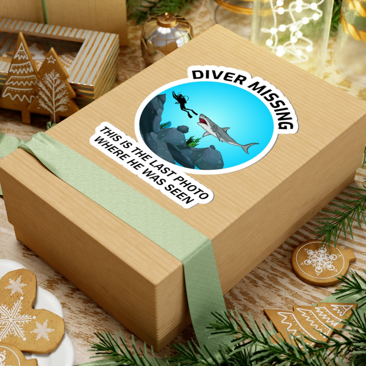 Missing Diver Sticker - Scuba Diving Humor Vinyl Decal for Divers & Dive Instructors