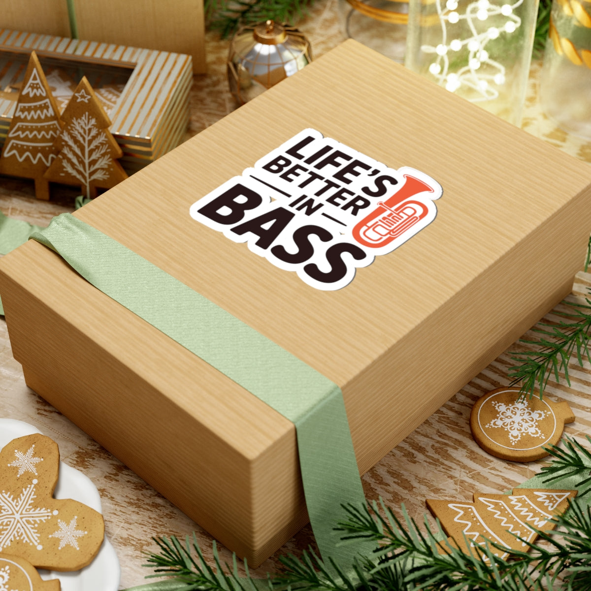 Low Bass Life Sticker - Life's Better in Bass Vinyl Decal for Tuba Players