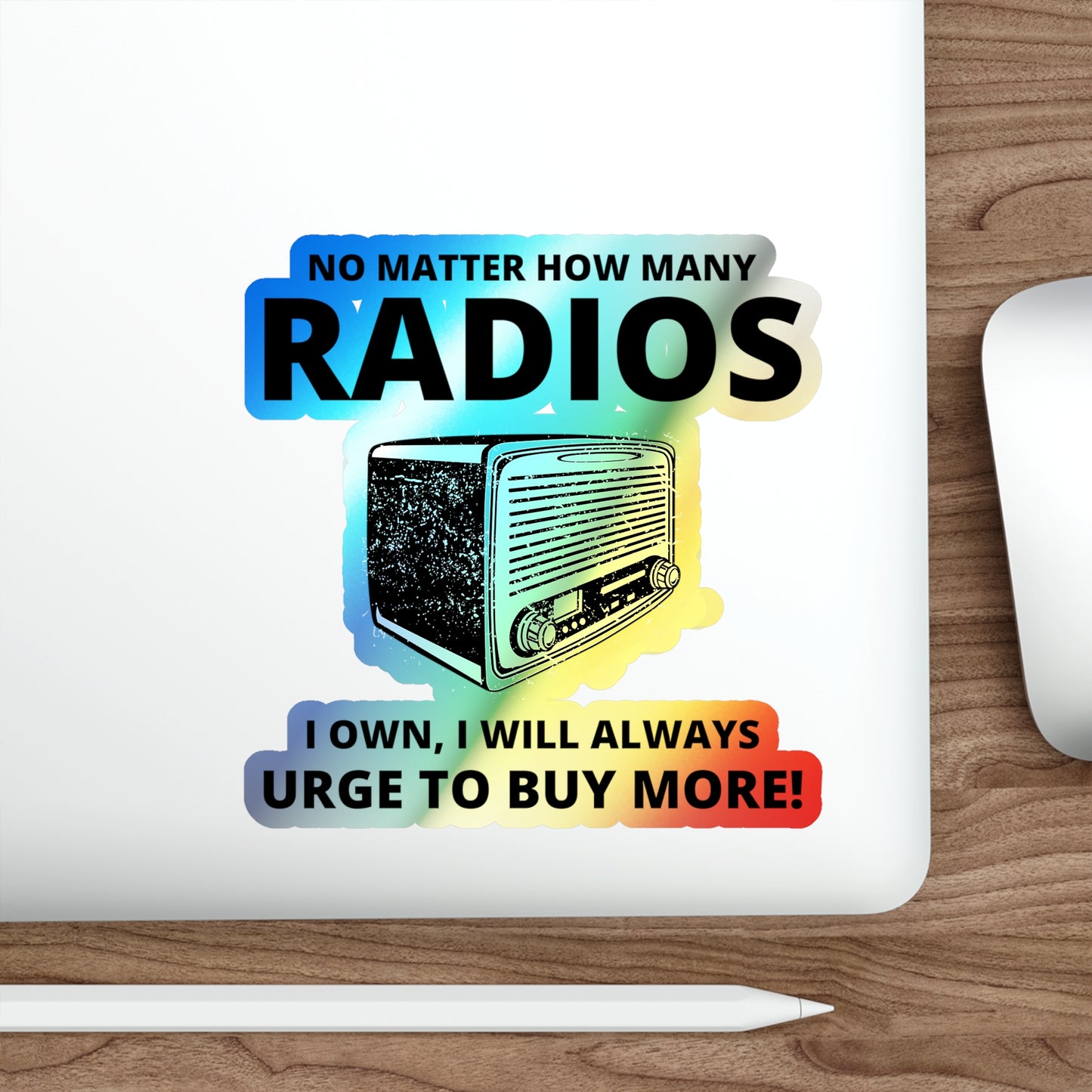 Amateur Ham Radio Operator Stickers Holographic Vinyl Decal - Radio Collector & Gear Addict