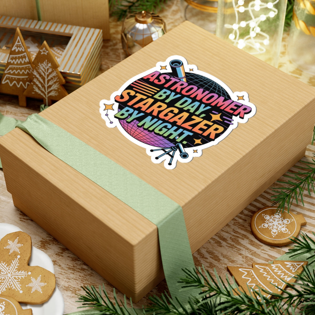 Astronomer Stargazer Sticker - Astronomy Vinyl Decal for Space Enthusiasts and Scientists