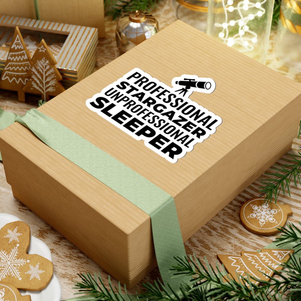 Stargazer Humor Sticker - Sleep-Deprived Astronomer Vinyl Decal for Night Sky Lovers