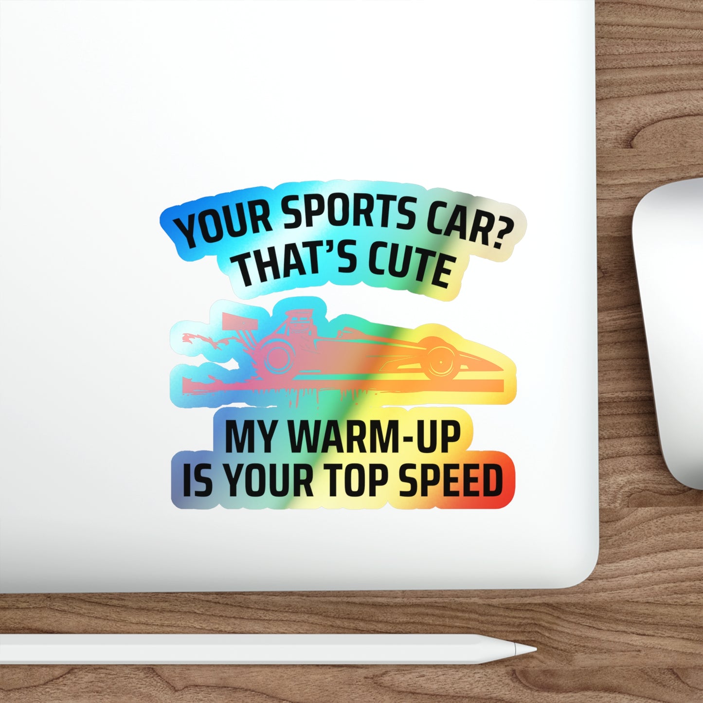 Dragster Drag Racing Holographic Sticker Vinyl – Top End Decal for Car Tuners and Strip Racers