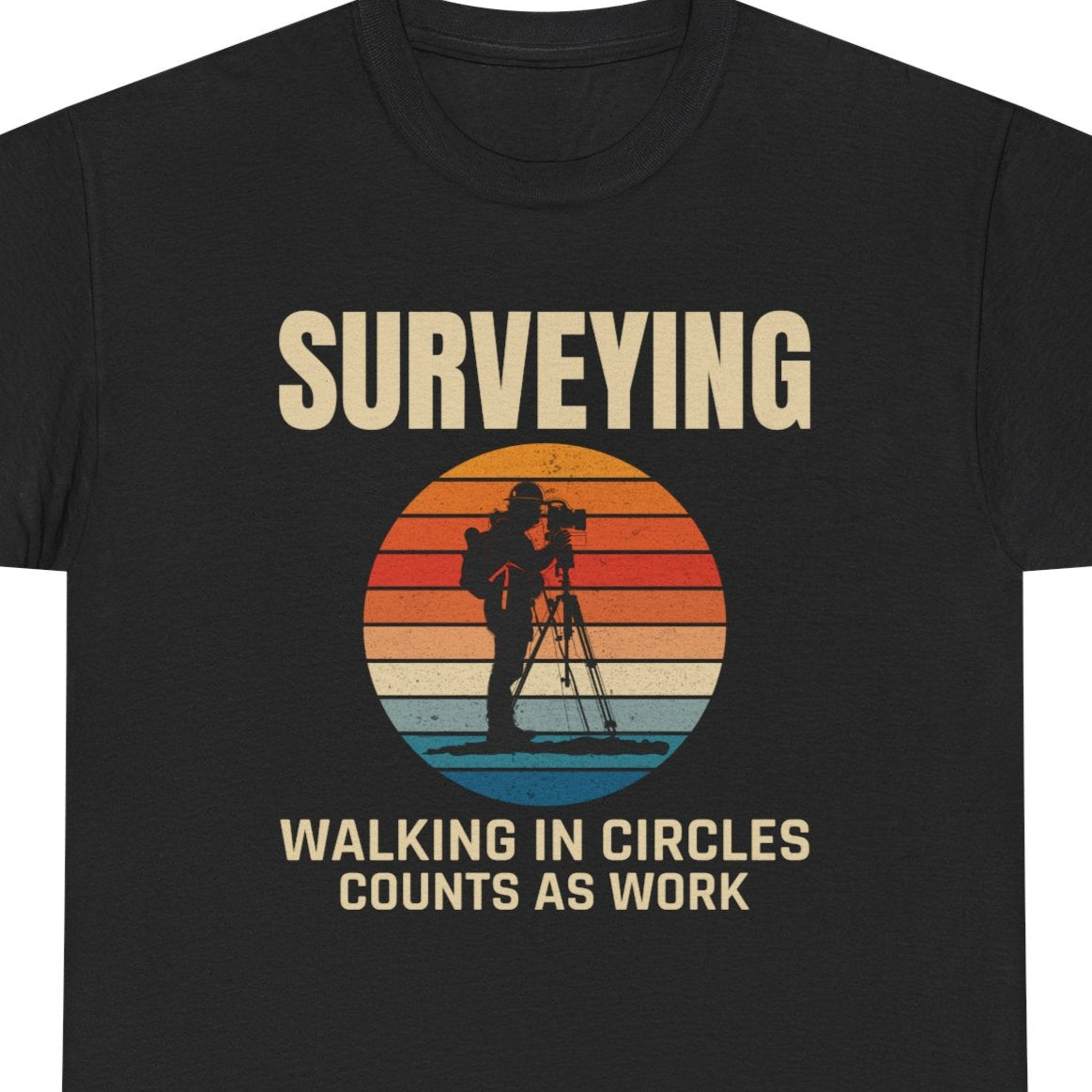 Traverse Surveyor T-Shirt - Circular Fieldwork Tee for Geodetic Crews