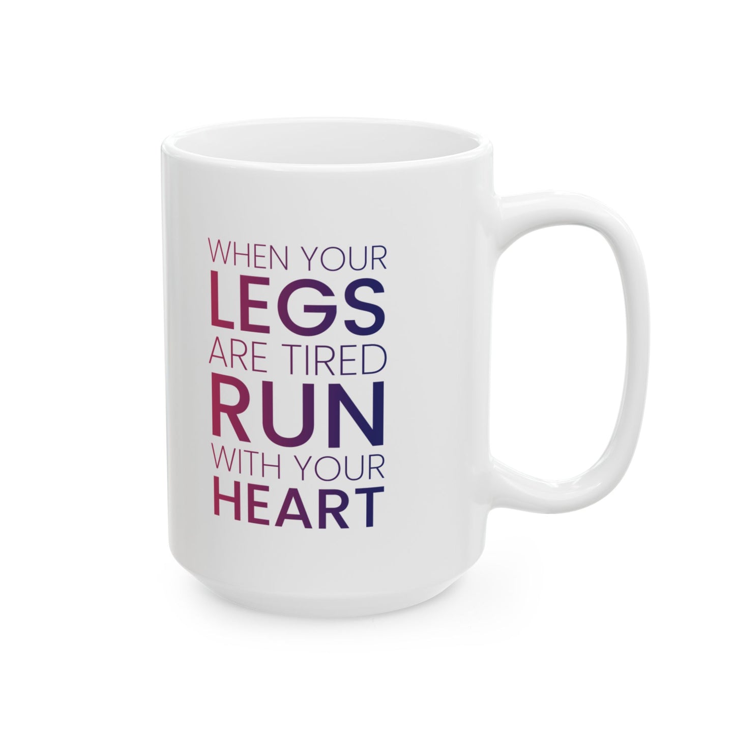 Lauftasse - Farbverlaufsläufer Geschenk, Inspirierendes Zitat, Fitness Motivation