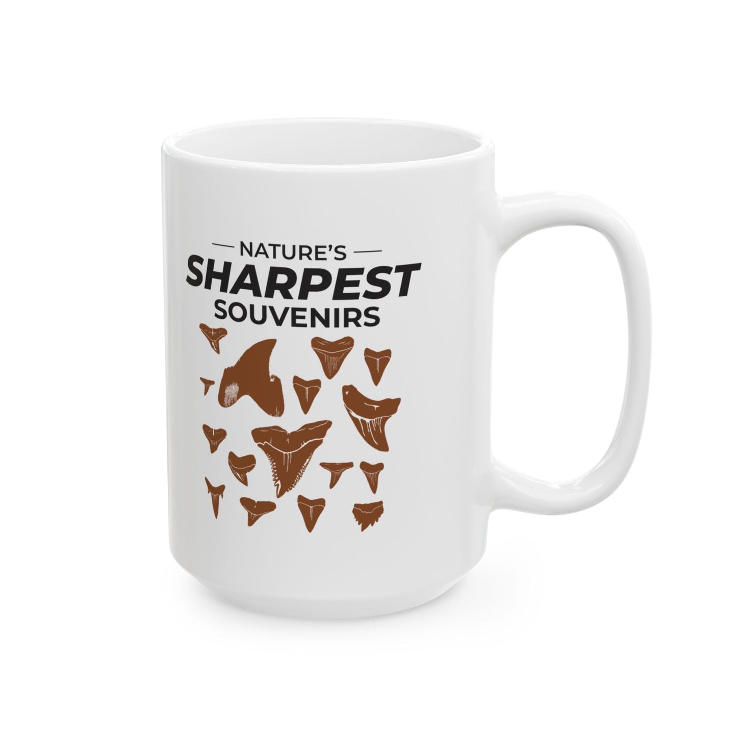 Shark Tooth Collector Mug - Nature's Sharpest Souvenirs Cup for Fossil Hunters