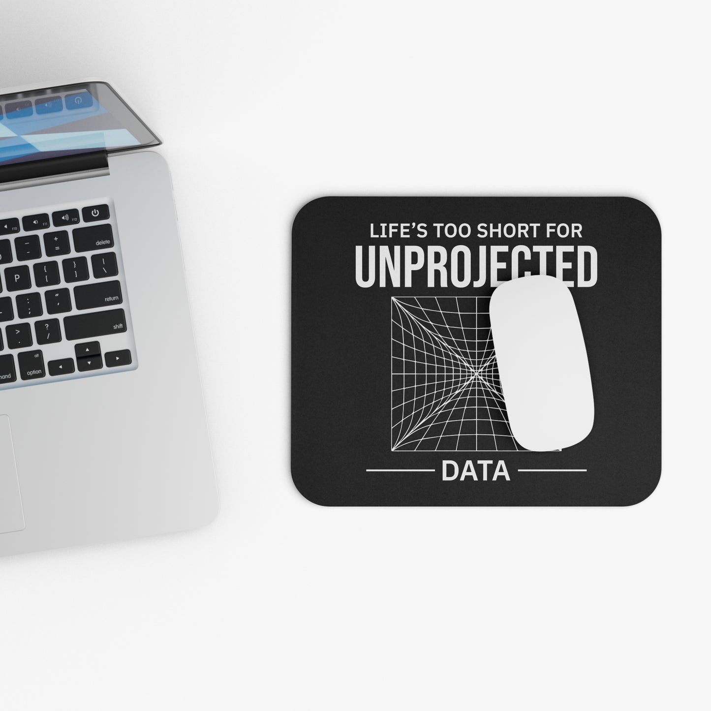 Geospatial Humor Mouse Pad - Projected Data Joke Non-Slip Rubber Base for GIS Analysts & Cartographers