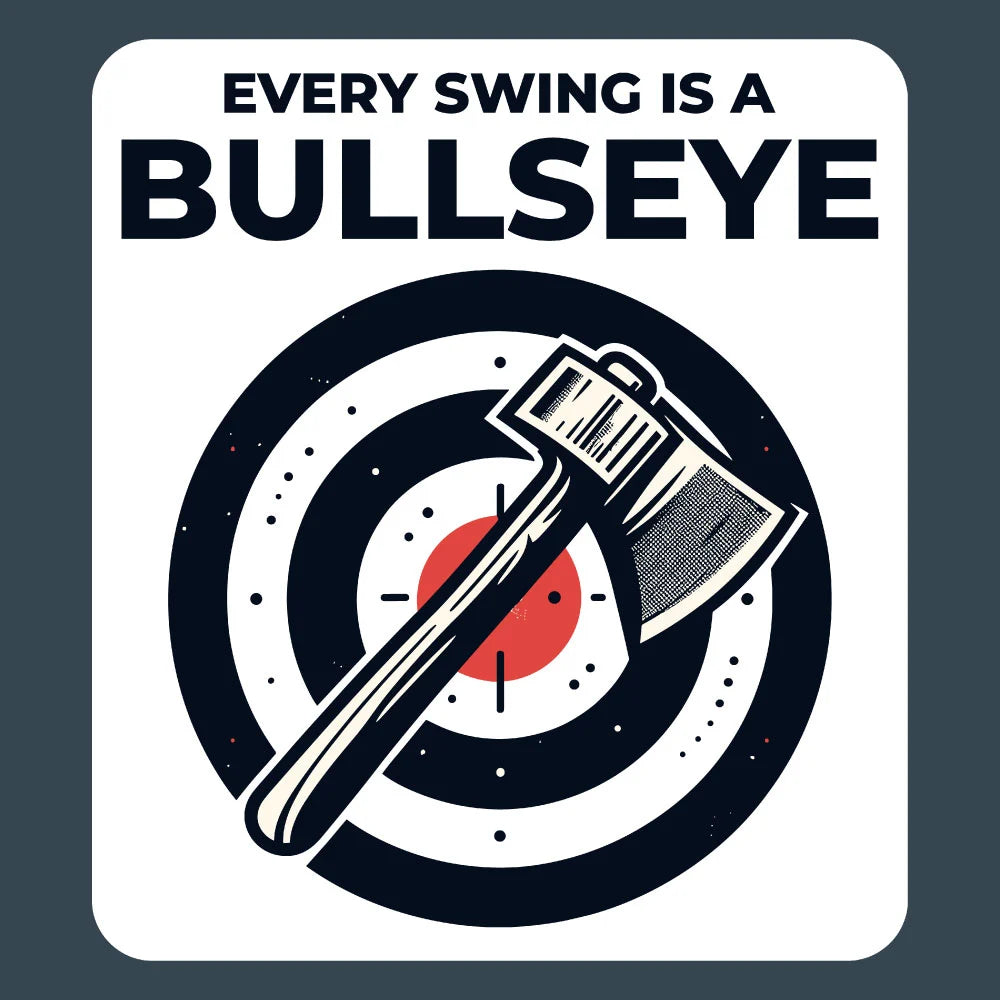 Axe Throwing Axe Thrower Lumberjack Funny Bullseye Stickers