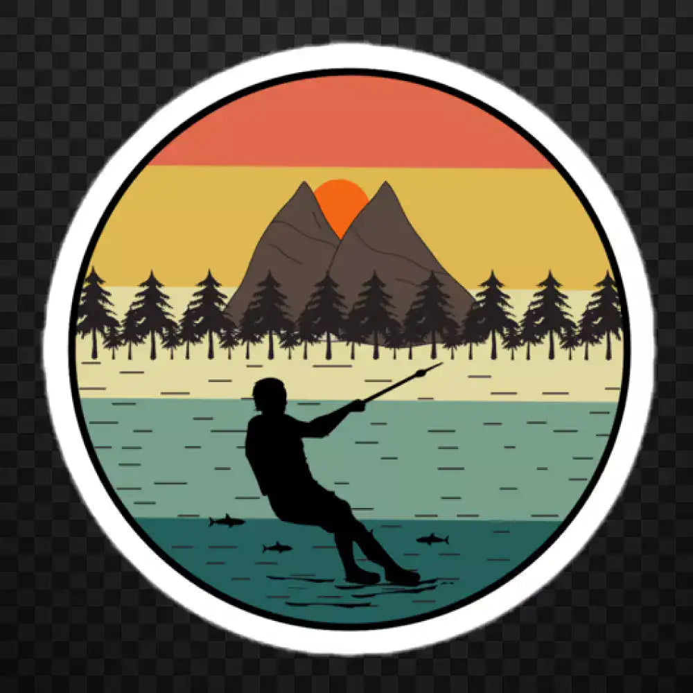 Foot Skiing Waterskiing Bare Feet Stickers