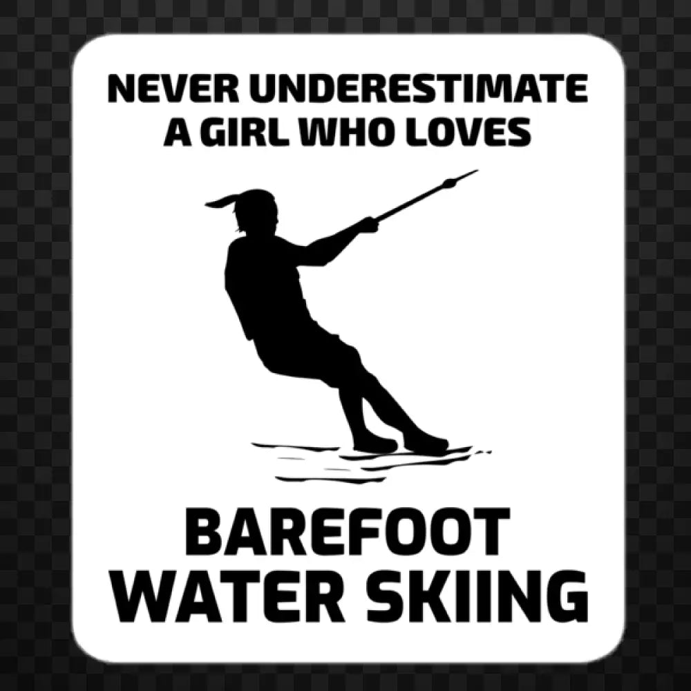 Foot Skiing Waterskiing Bare Feet Stickers