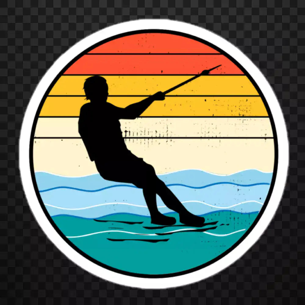 Foot Skiing Waterskiing Bare Feet Stickers