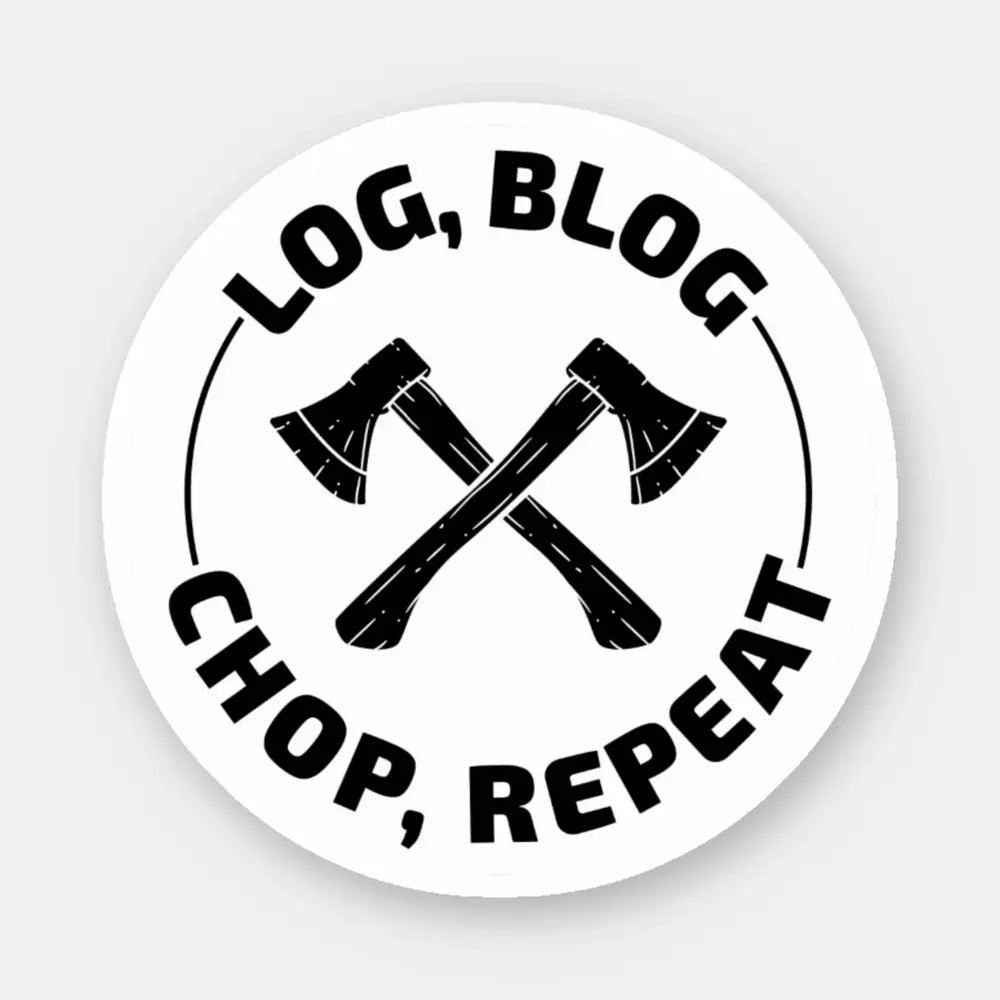 Lumberjack's Log and Blog Adventure Stickers