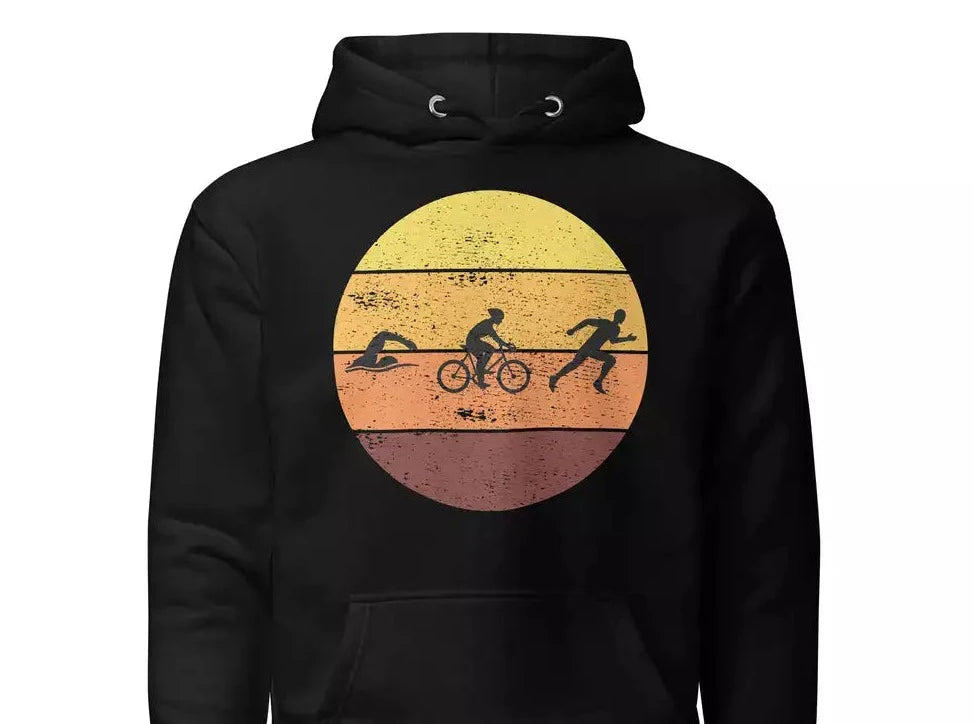 Sudadera con capucha de triatlón retro: vibraciones nostálgicas de