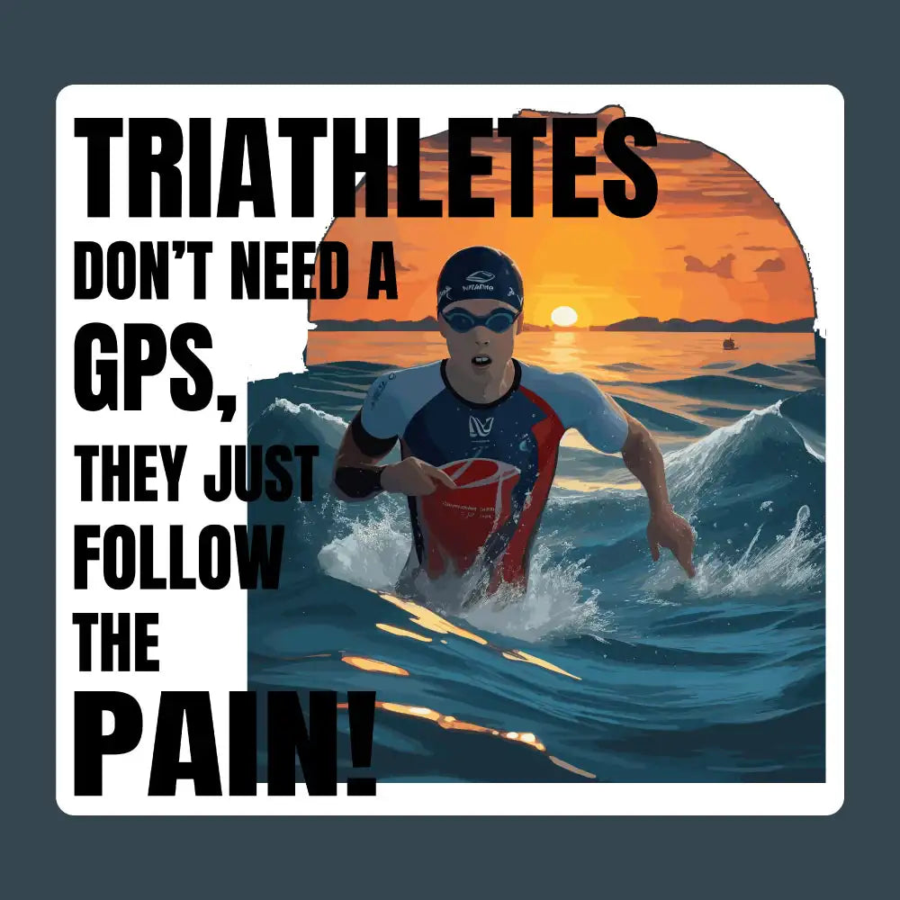 Funny Triathlon Sticker