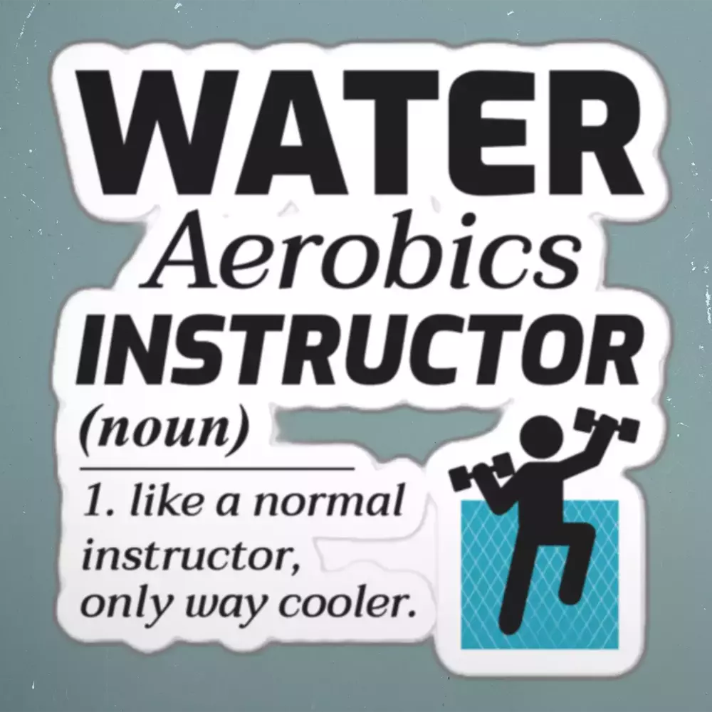 Water Aerobics Funny Sticker