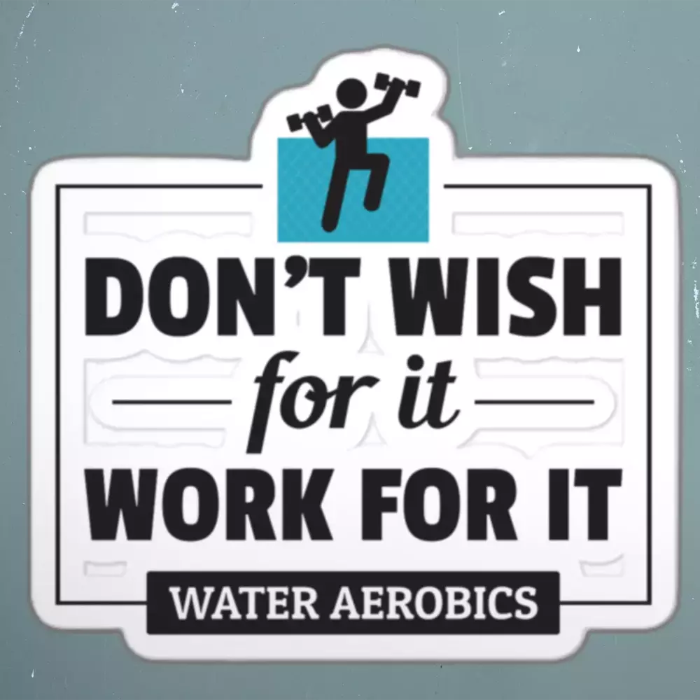 Water Aerobics Funny Sticker