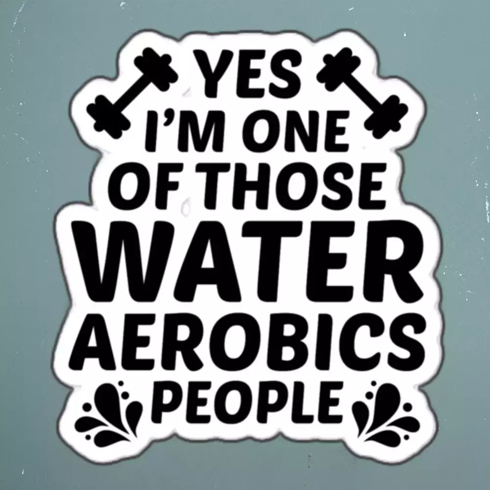 Water Aerobics Funny Sticker