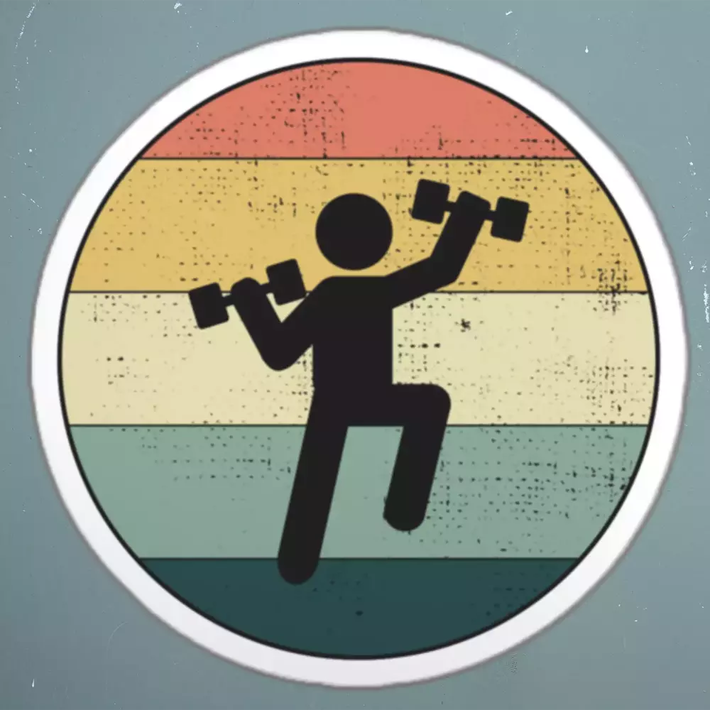 Water Aerobics Retro Vintage Sticker