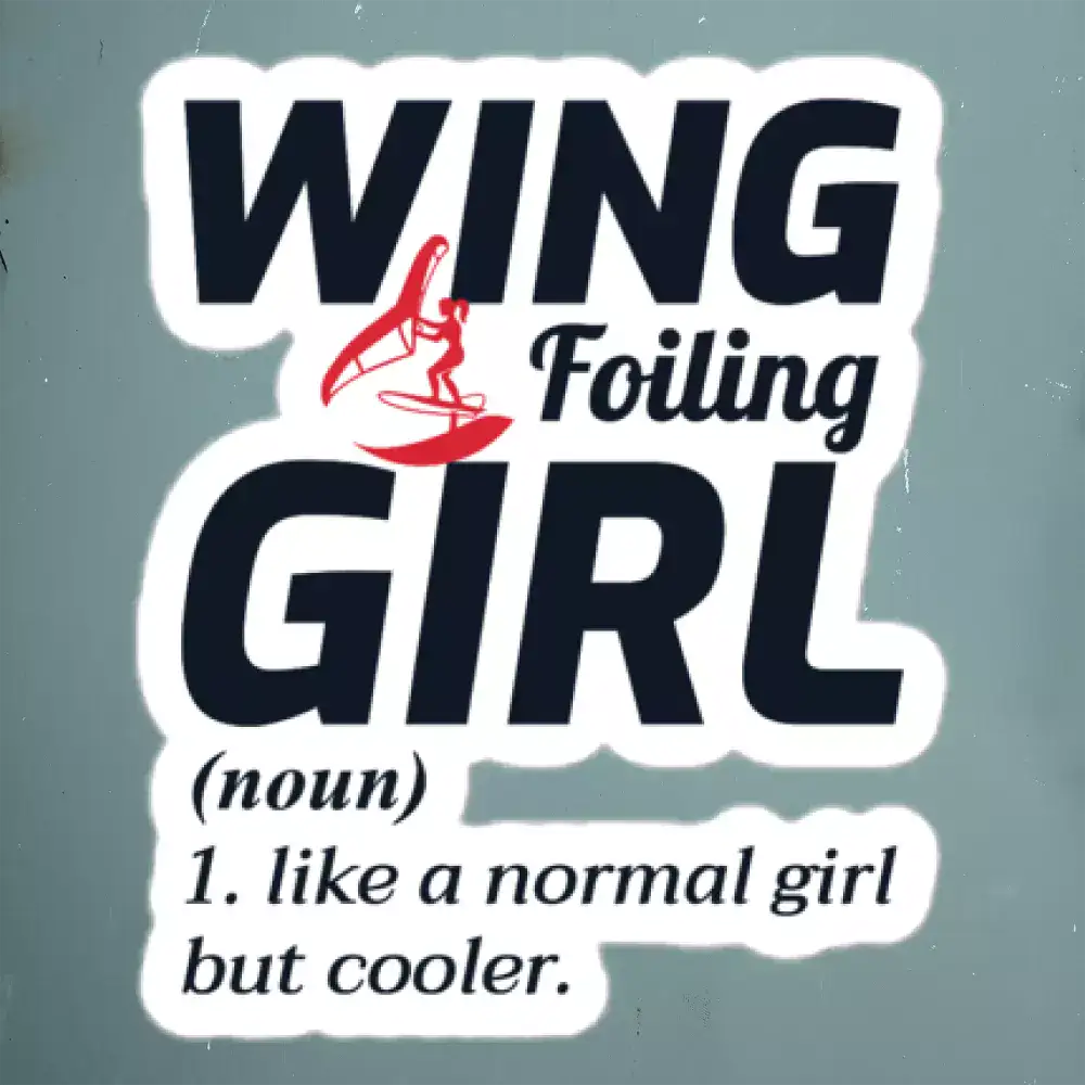 Wing foiling water sports funny Stickers