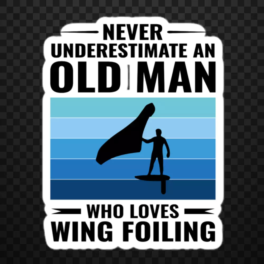 Wing foiling water sports funny Stickers