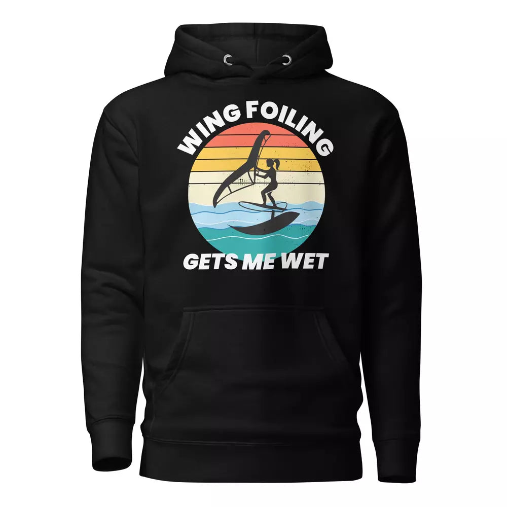 Wing foiling water sports funny hoodie