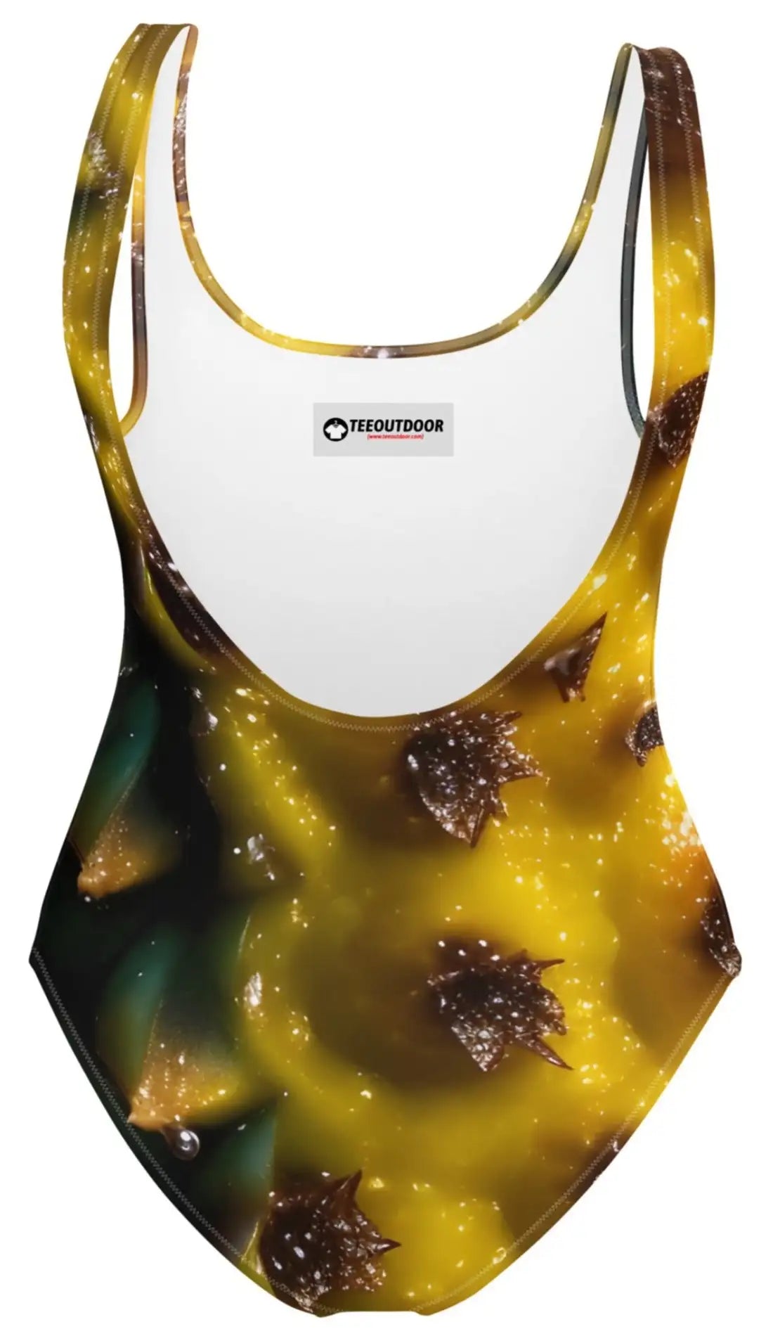 Spike & Shine: Textured Pineapple One-Piece Swimsuit