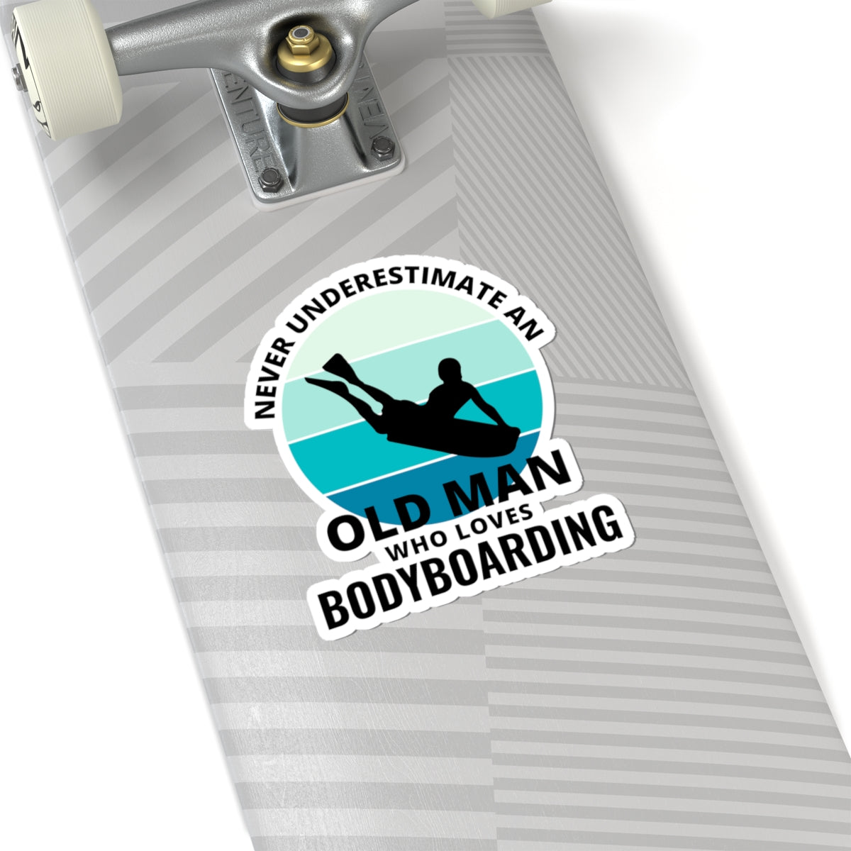 Bodyboarding Old Man Sticker - Surf Passion Vinyl Decal for Wave Riders & Ageless Adventurers